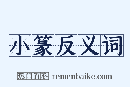 小篆反义词是什么意思的图片
